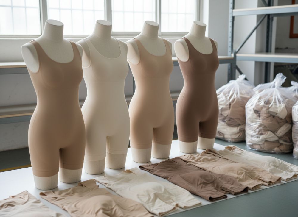 Fabrikant beige bodysuit shapewear OEM leverancier
