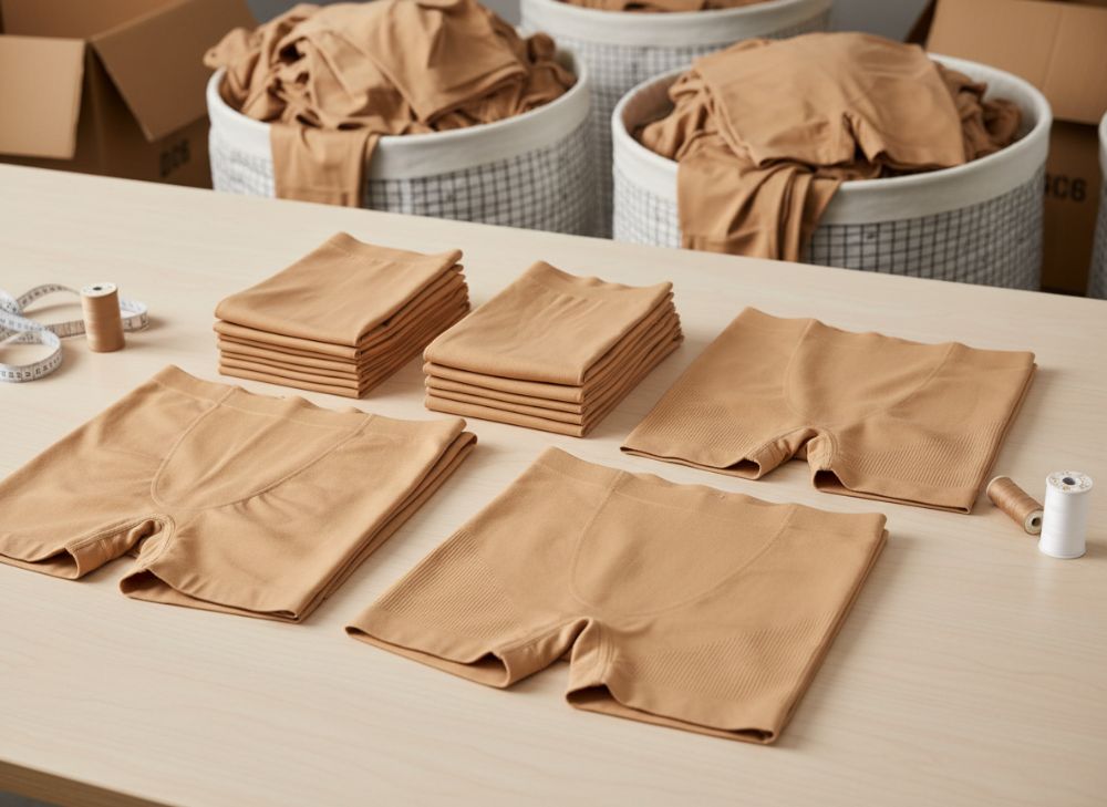 Fabrikant Beige Corrigerende Shorts Groothandel
