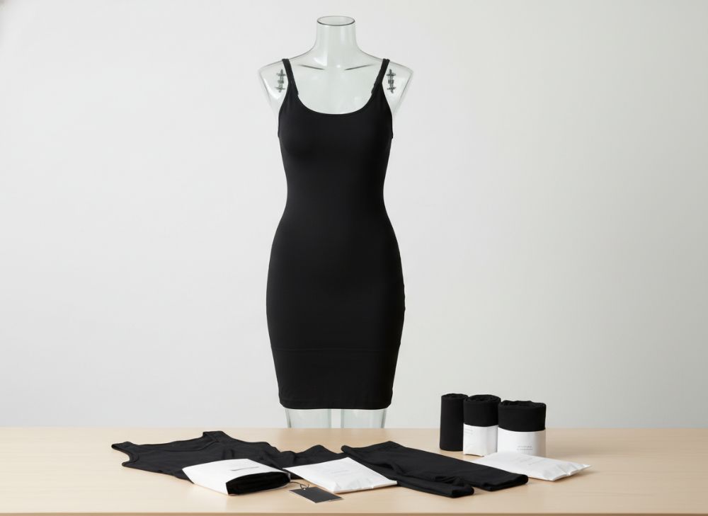 Groothandel Zwarte Shapewear Jurken Fabrikant