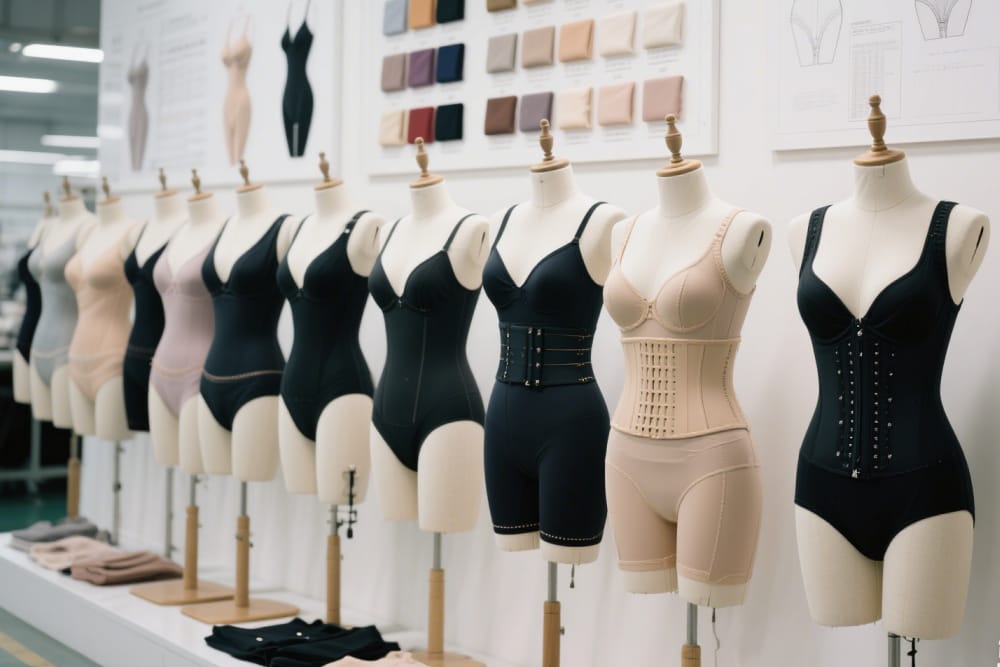 Shapewearmodellen in de S-SHAPER-showroom