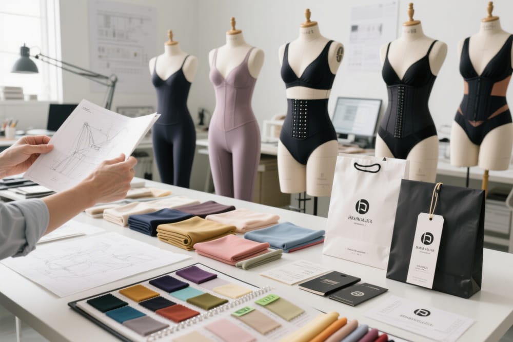 Shapewearmodellen, materialen en merkkenmerken voor een collectie