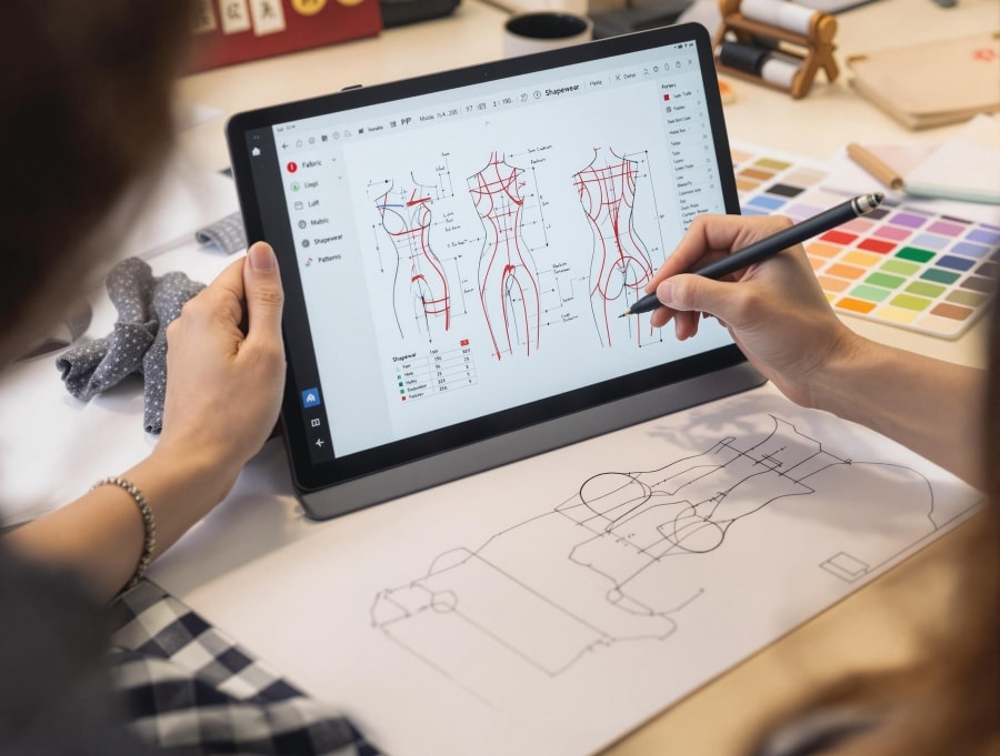 CAD-ontwikkeling van een shapewear-constructie